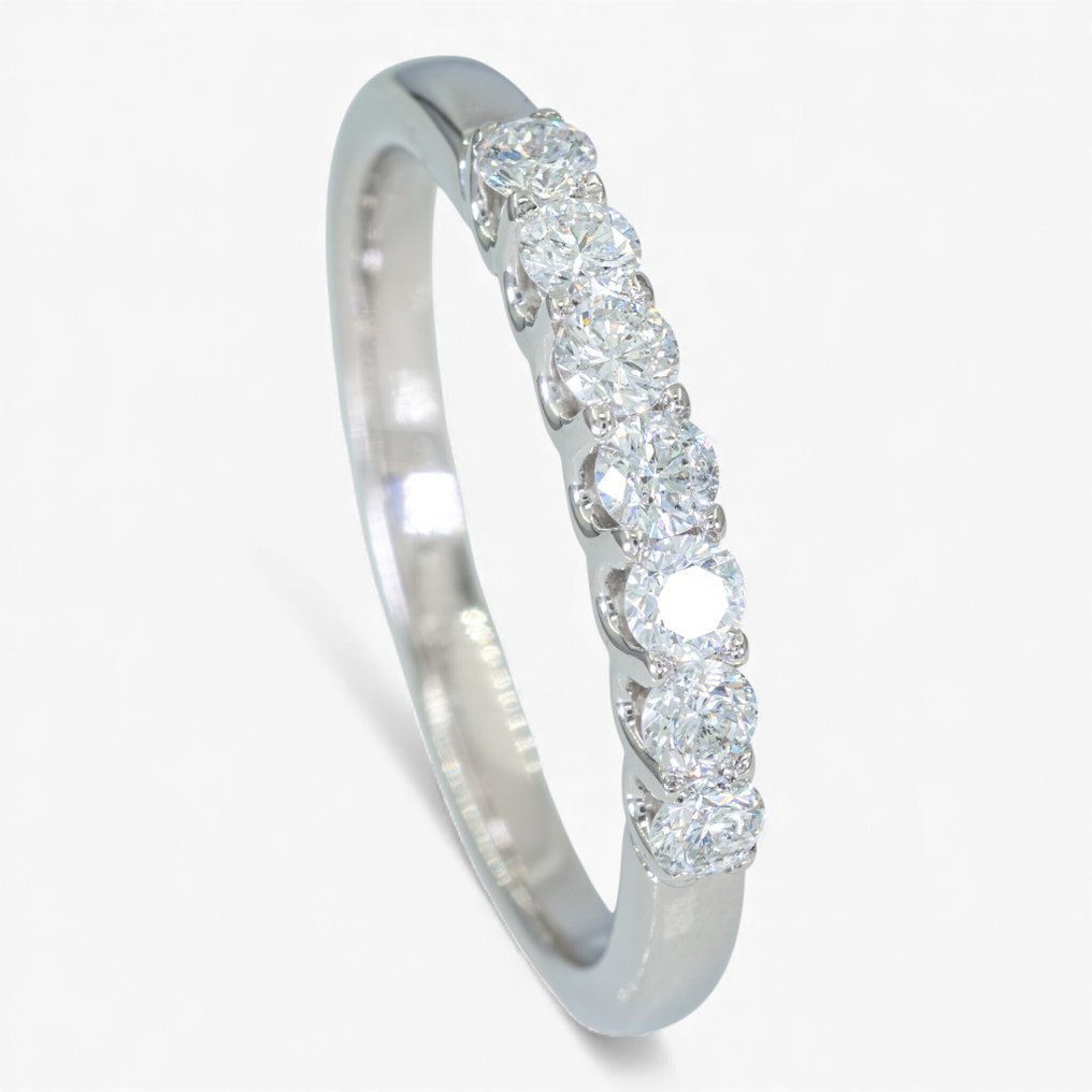 χωρίς τιμή ασφαλείας - Δαχτυλίδι - 14 καράτια HRD, Λευκός χρυσός -  0.40ct. tw. Διαμάντι (Φυσικό) #1.0