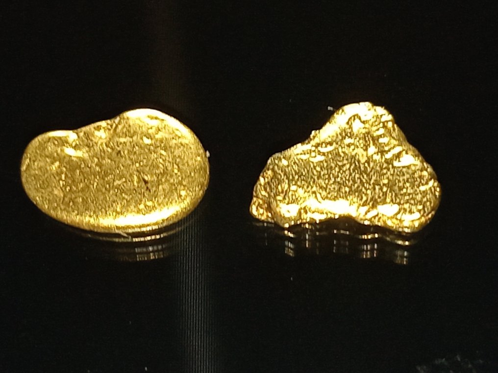 Rare Pepite d'oro - Orilla del Yukon Pepitas- 0.53 g - (2) #2.1