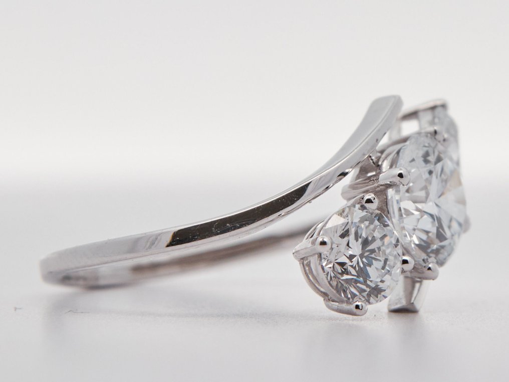 Nincs minimálár - Gyűrű - 14 kt. Fehér arany - 2.34ct. tw. Gyémánt (Laboratóriumban előállított) #1.0