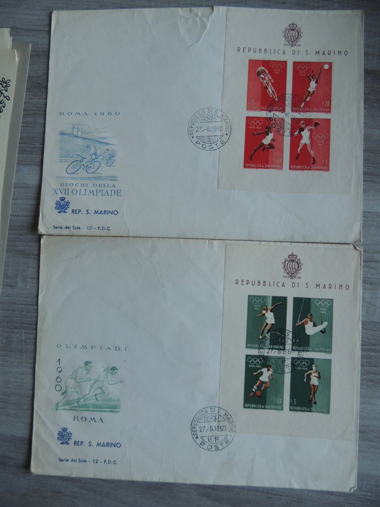 意大利  - 意大利一批邮票和各种文件，装在一个盒子里。 #1.0