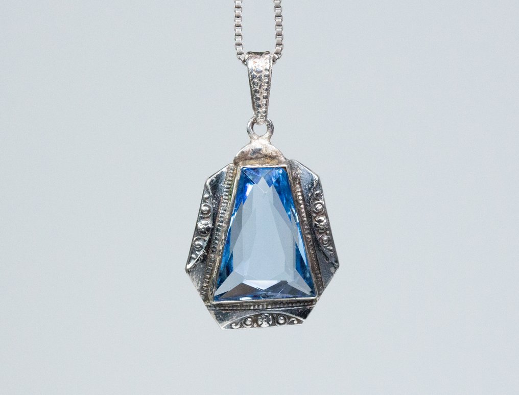 - Jugendstil - 800 Silber - Colar com pingente #3.2