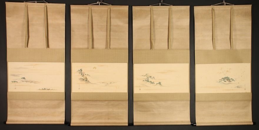 Πολύ ωραία συλλογή από scrolls «Οκτώ θέες του Ομί», υπογεγραμμένα - συμπεριλαμβανομένου και του - Μετάξι - Niwa Gyokuho (1882-1951) - Ιαπωνία - πρώτο μισό του 20ού αιώνα #2.1
