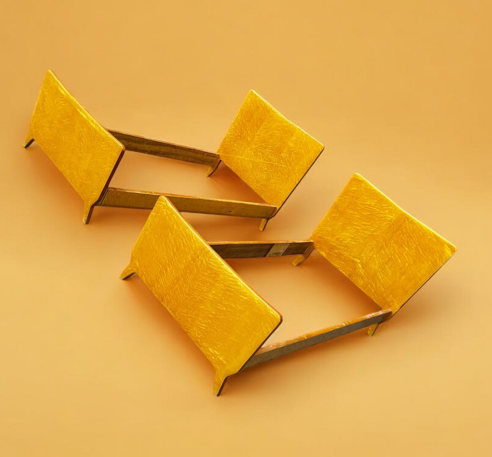 Sirchi - Cantù - Ágy (3) - Kétágyas + 2 egyágyas ágyak - Fa, Aranyozott sárgaréz #3.2