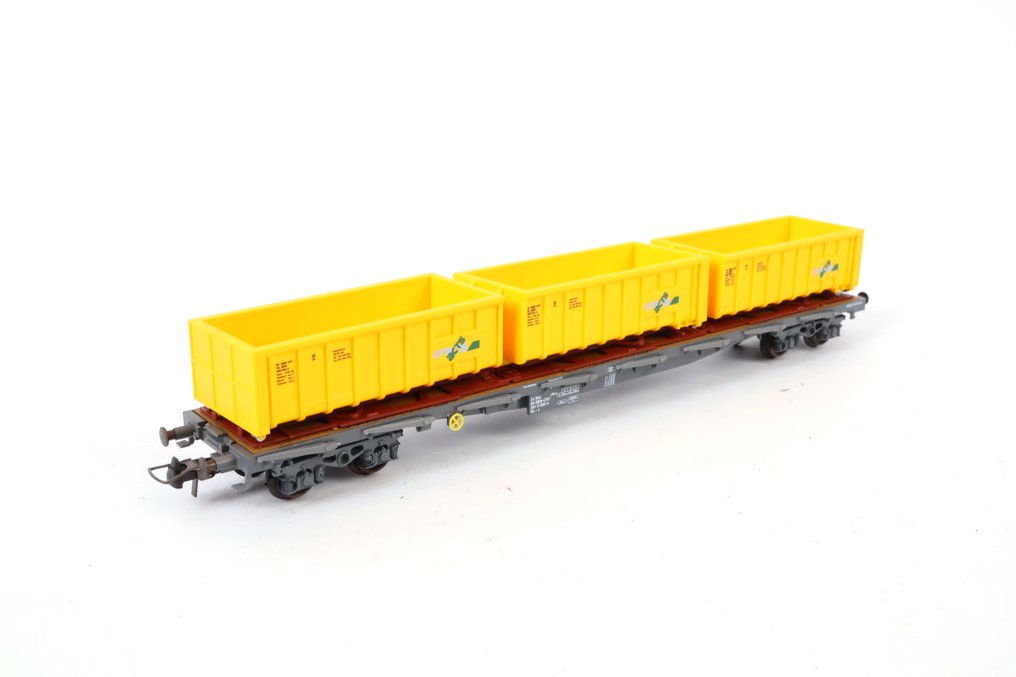 HAG H0 - 381 - Modellvonat teherfuvarozás (1) - Rongenwagon típus Rs-x ACTS-tól származó afroládákkal. - SBB-CFF #1.0