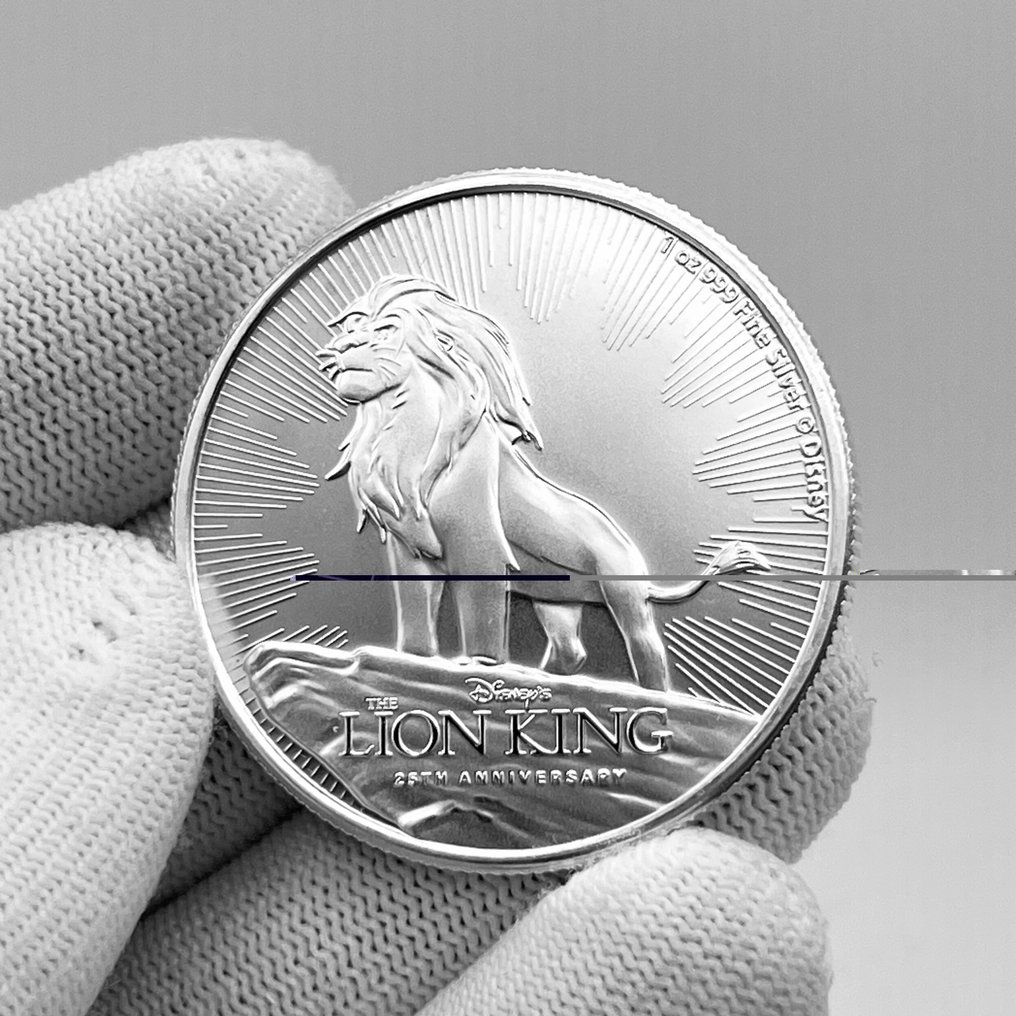 Niue. 2 Dollars 2019 – The Lion King: Simba – 1 oz Silver coin – Ag .999 (Sem preço de reserva) #3.2