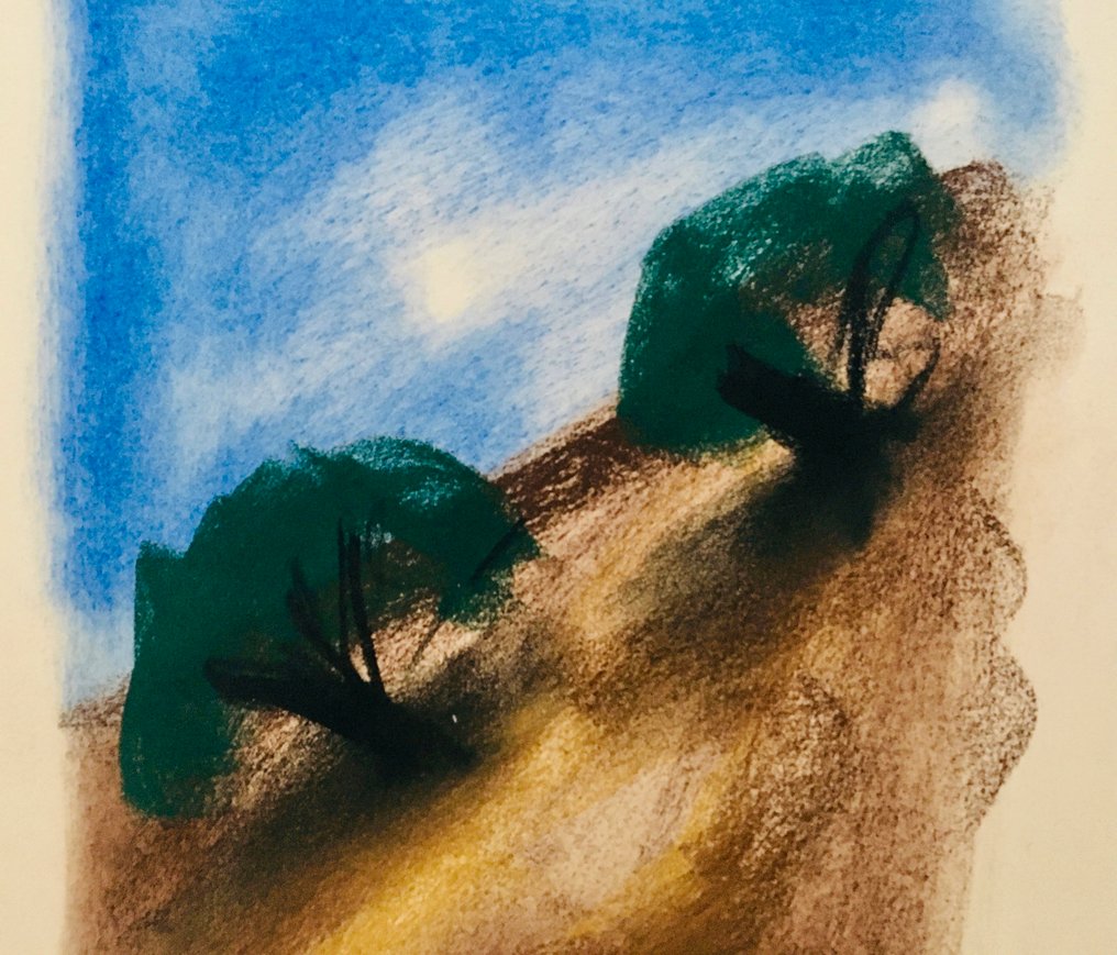 Georges Laporte (1926-2000) - La cabane gardiane - Pastel original signé #3.2