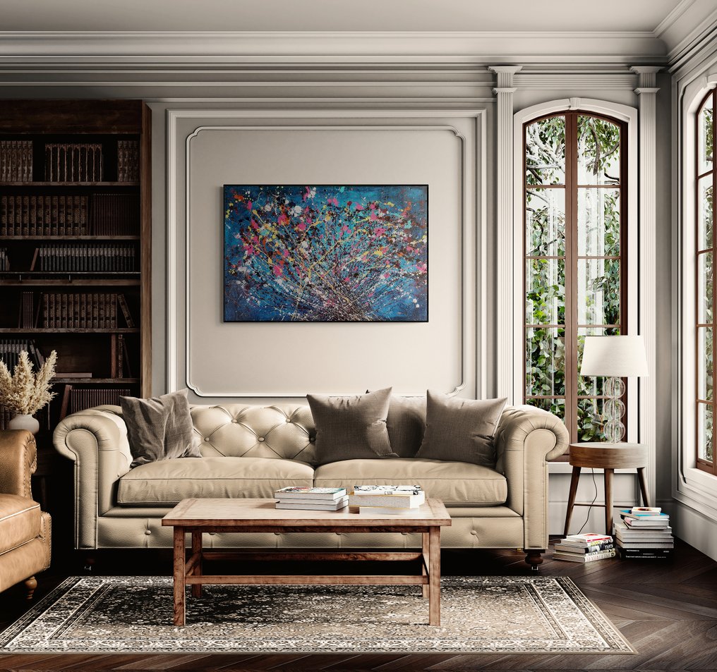 Sonia J. - "Blue Infinity- B" - Re-Inventing Pollock´s Collection- XXL #1.0