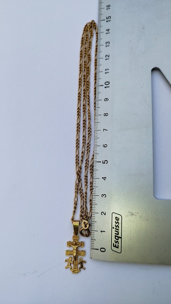 Collana con ciondolo - 18 carati Oro giallo - Fatto a mano #4.3