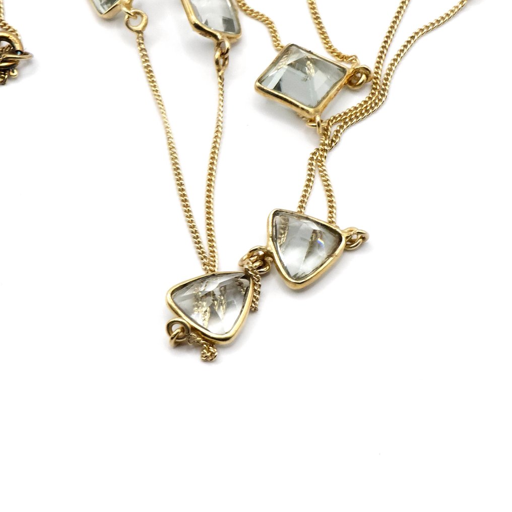 银, 纯银与天然海蓝宝石 - 项链 - Art Deco #4.3