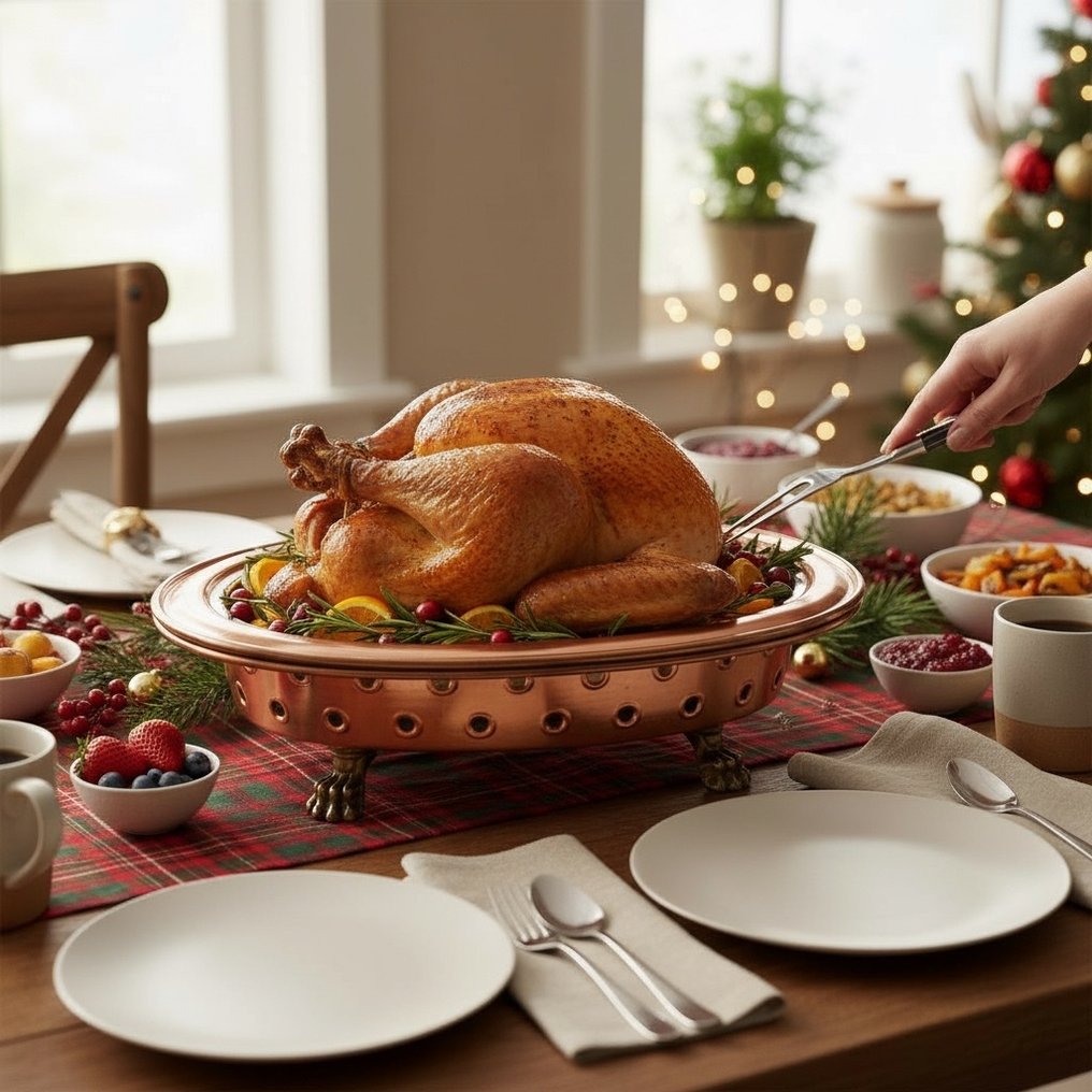 Bottega Navarini - 鍋 - 锤打铜手工制作餐盒，带升高底座 - 手工制作，缺货 - 1970年代 - 銅 #1.0