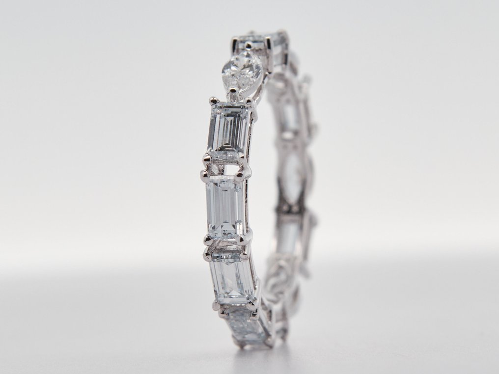 Zonder minimumprijs - Ring - 14 karaat Witgoud -  2.50ct. tw. Diamant (Lab-grown) #2.1