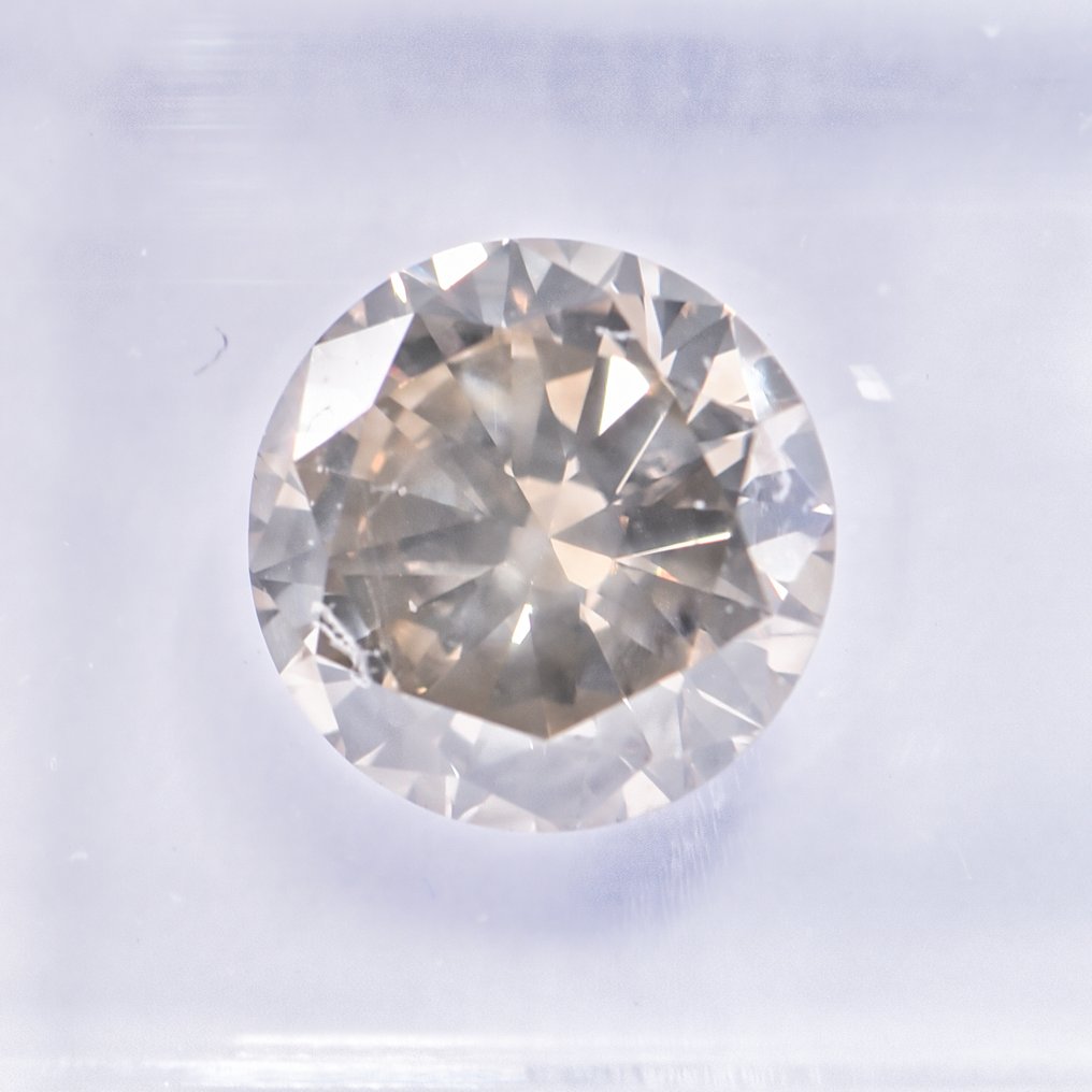 χωρίς τιμή ασφαλείας - 1 pcs Διαμάντι  (Φυσικού χρώματος)  - 2.03 ct - Στρογγυλό - Fancy Καφετί, Πρασινωπό Κίτρινο - SI2 - International Gemological Institute (IGI) - ΒΓ #1.0