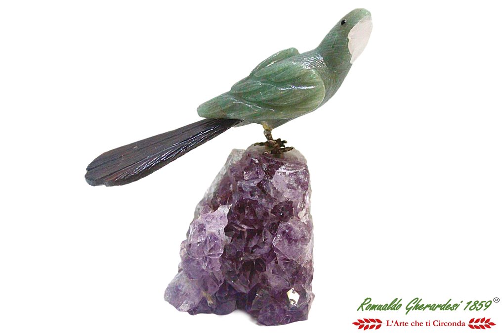 Scultura, Pappagallo - 12 cm - Pietra #1.0