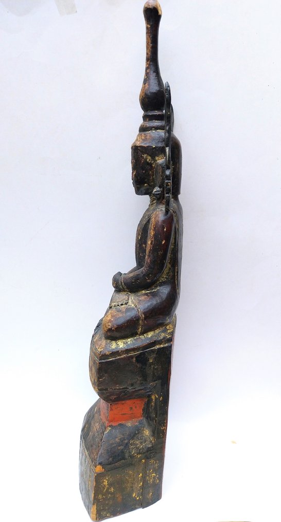 Shan Buddha Jambhupati Statue 73 cm - 塑像 - 缅甸 #2.1
