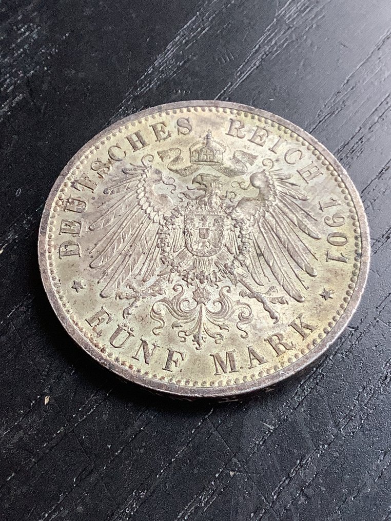 Germany, Empire Wilhelm II. 5 Mark 1901 / 200th Anniversary of the Kingdom. Prussia (No reserve price) #3.2