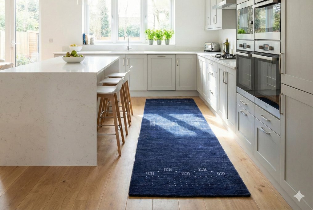 现代柔和蓝色 - 狭长桌巾 - 300 cm - 80 cm - 未使用的状态 #2.1