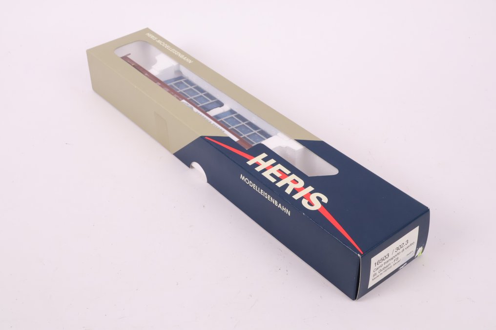 Heris H0 - 16503/302.3 - Godsvagn för modelltåg (1) - Glastransportvagn 'St. Gobian' - FS #1.0