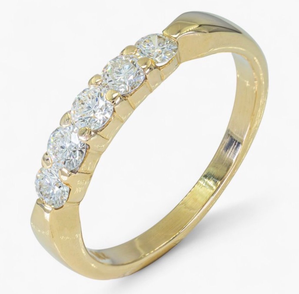 Gyűrű - 14 kt. Sárga arany - 0.50ct. tw. Gyémánt (Természetes) #1.0