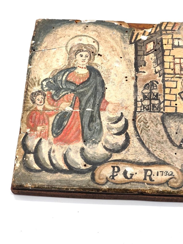  献祭 - 木 - XX 世纪 - 木板画——圣母显现  #1.0