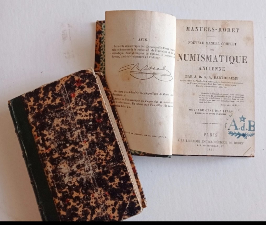 J. B. A. A. Barthélémy - Manuel complet de numismatique ancienne 2 volumes - 1851 #3.2