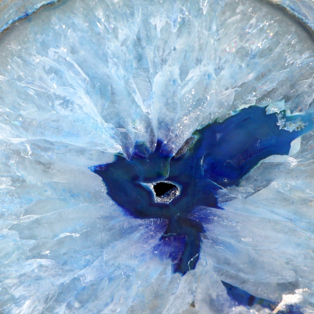 No Reserve - Jégkék achát - Geode - 12x13x12 cm- 2.8 kg #4.3