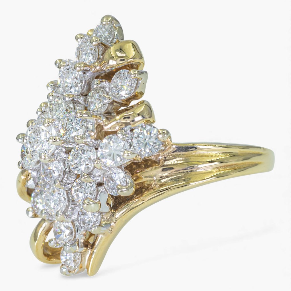 χωρίς τιμή ασφαλείας - Δαχτυλίδι - 14 καράτια HRD - σε αντίθεση με την ποιότητα, Κίτρινο χρυσό - 1.65ct. tw. Διαμάντι (Φυσικό) #4.3