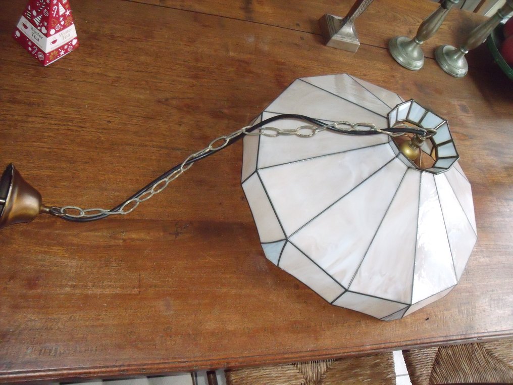 Tiffany style - Lampada a sospensione - lampada a sospensione - Vetro legato a piombo - Vetro in piombo, madreperla #4.3