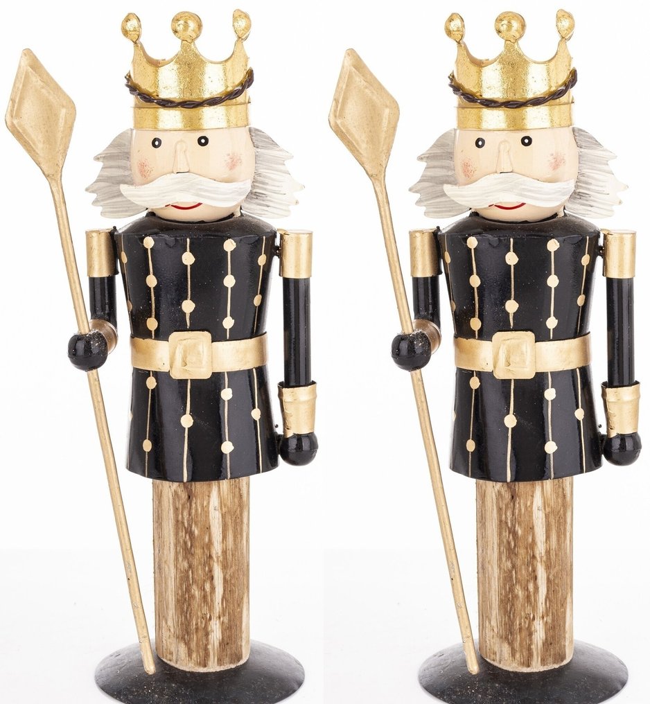 Χριστουγεννιάτικες διακοσμήσεις - Δύο καρυοθραύστες - Χάλυβας, Ξύλο #1.0