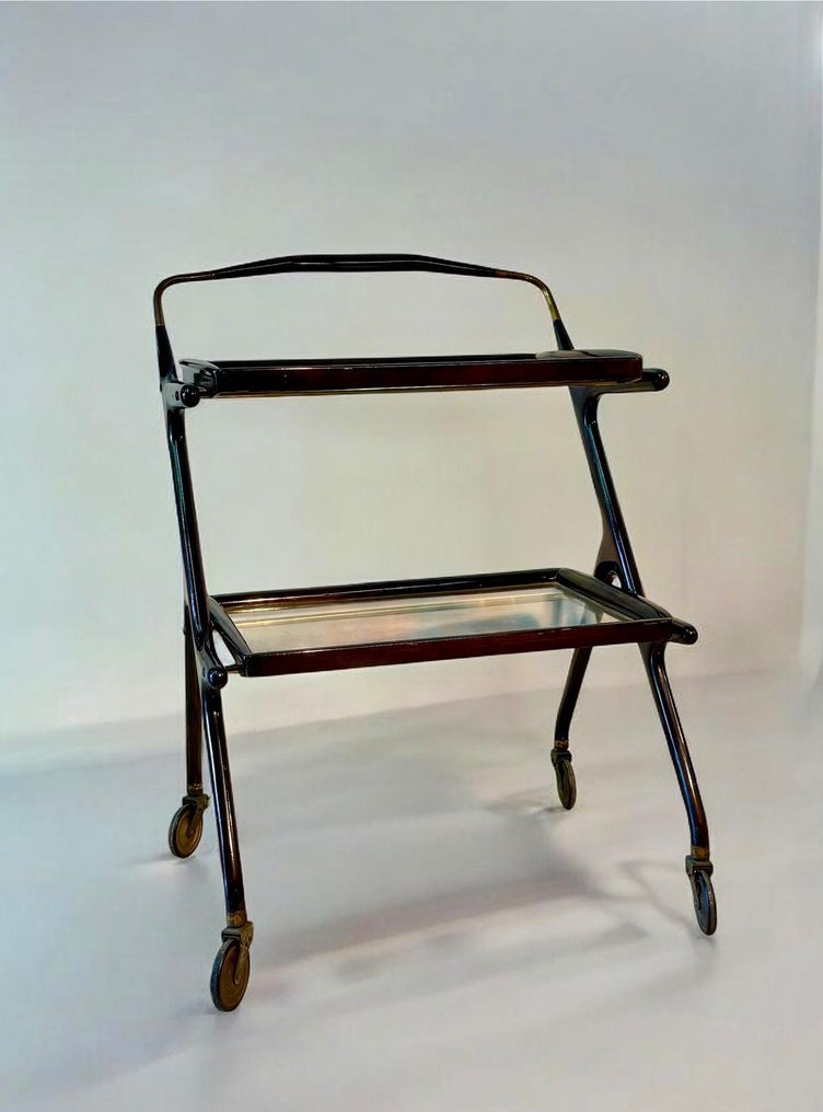 Chariot de service - Bois, Verre, Laiton #1.0