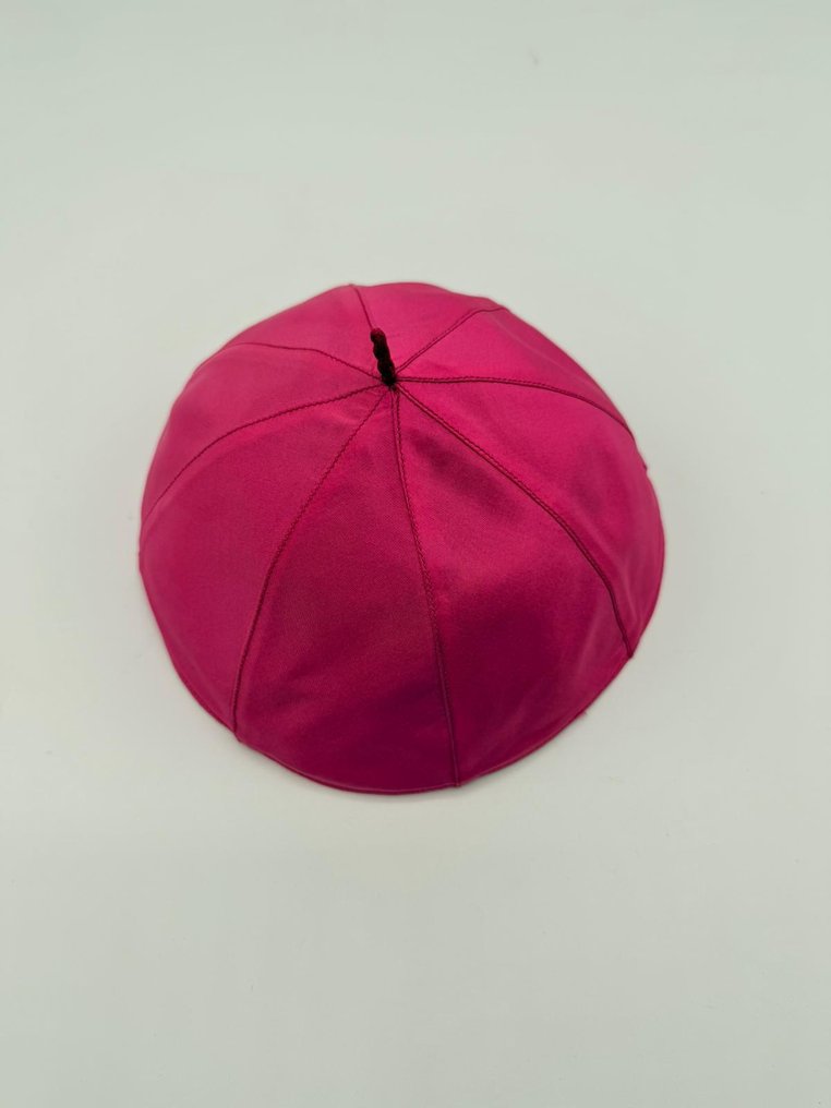 Zucchetto, solid, purple - Textile - 1950-1960 #2.1