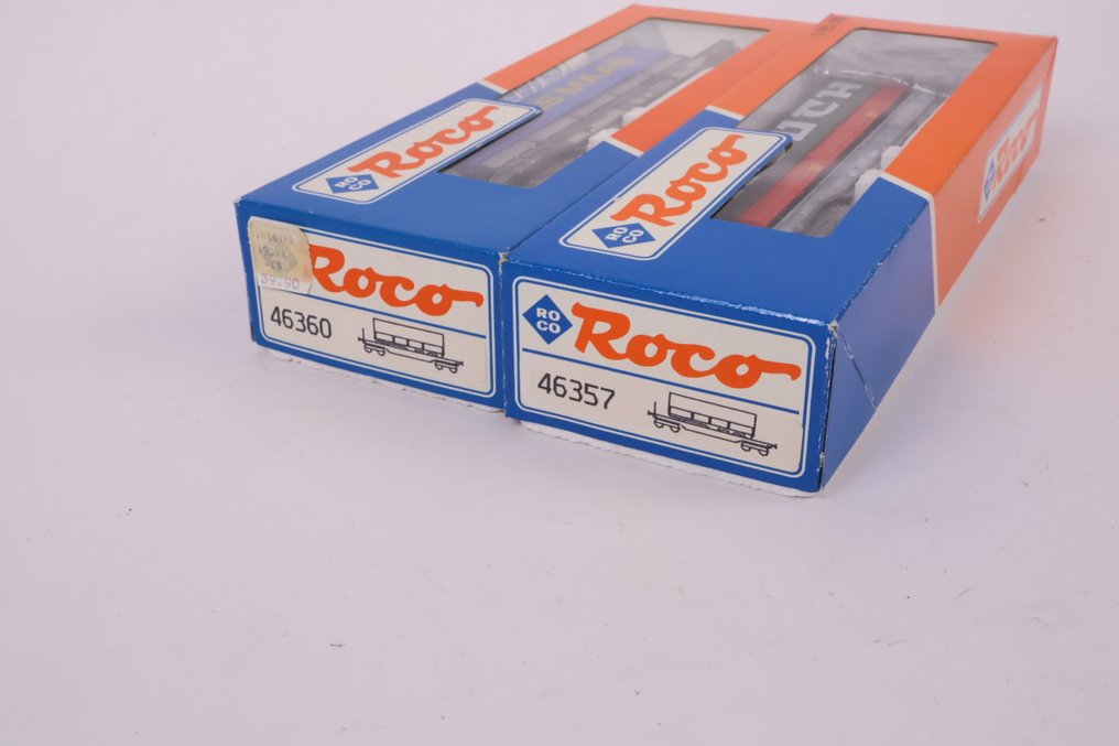 Roco H0 - 46360/46357 - Modellvonat teherfuvarozás (2) - Két táskarendszerű kocsi 'Frans Maas - Rouch' - NS, SNCF #1.0