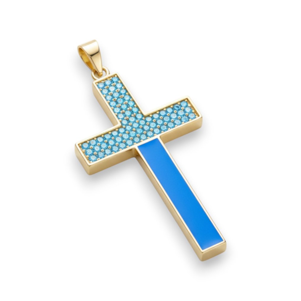 Sans prix de réserve - Pendentif - 14 carats Or jaune - 0.66ct. tw. Aigue-marine #2.1