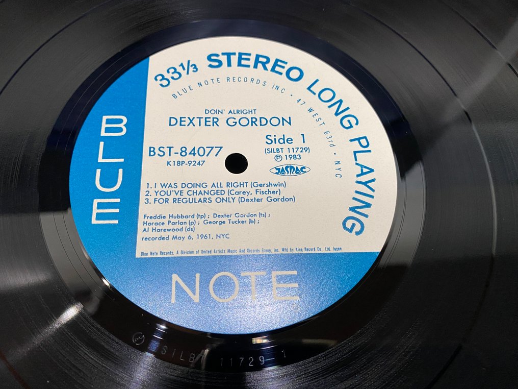 Dexter Gordon - Dexter Gordon Doin' Allright - Disco in vinile singolo - Stampa giapponese - 1983 #2.1