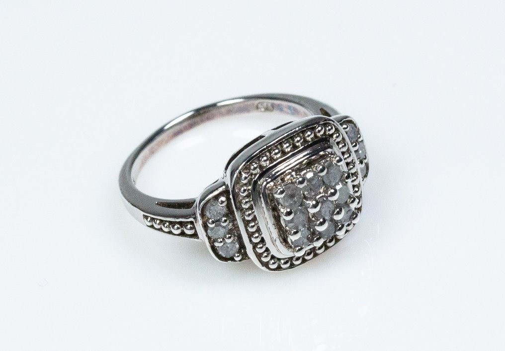 χωρίς τιμή ασφαλείας - Δαχτυλίδι - 925 ασήμι - 0,50 καράτια διαμάντια #4.3