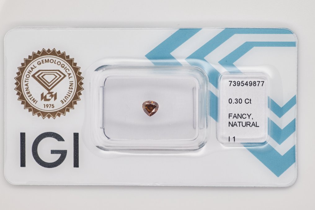 没有保留价 - 1 pcs 钻石  (天然)  - 0.30 ct - 梨形 - I1 内含一级 - 国际宝石研究院（IGI） #1.0