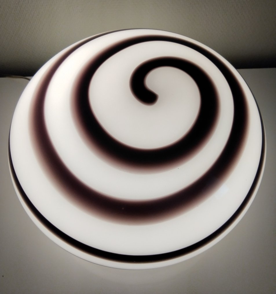 台灯 - 玻璃 - Lampe zebra swirl #2.1
