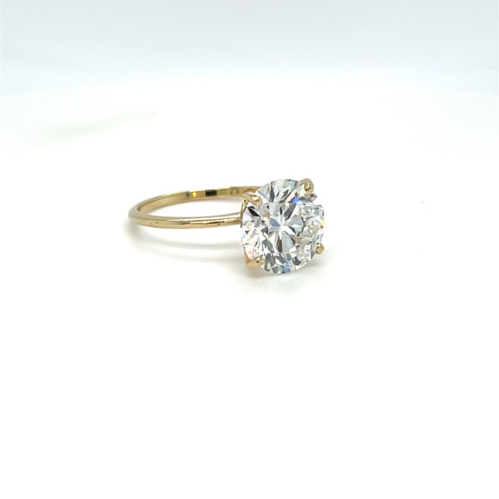 χωρίς τιμή ασφαλείας - Δαχτυλίδι - 14 καράτια Κίτρινο χρυσό -  4.07ct. tw. Διαμάντι (Εργαστηριακής καλλιέργειας) #1.0