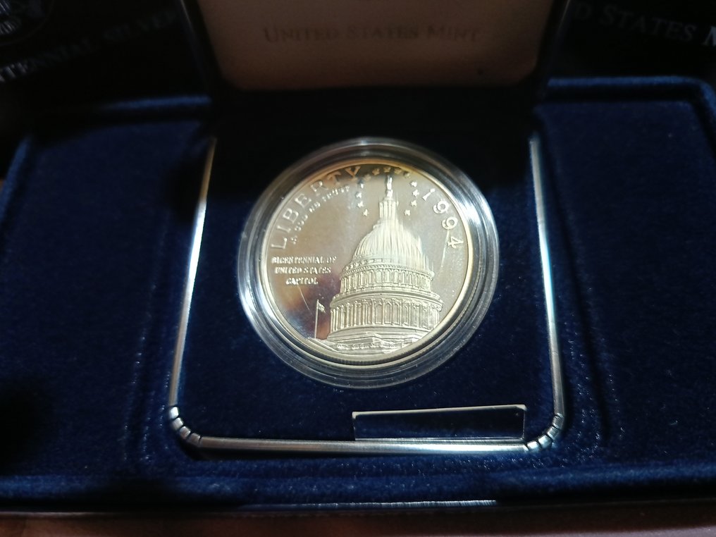 Verenigde Staten. 1 Dollar 1994 " US Capitol Bicentennial" 1 Coin Silver Proof  (Zonder minimumprijs) #3.2