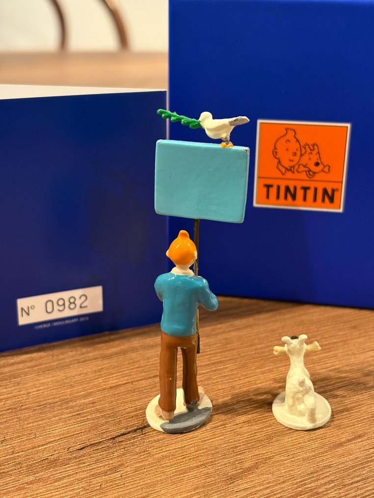 Statuetta - Collection Carte de Vœux 1972 - Moulinsart Tintin réf 46973 - Piombo #2.1