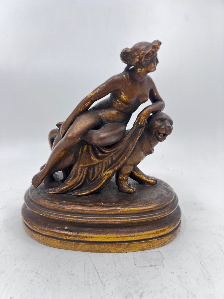 Sculpture, Ariadne op de panter - 15 cm - Plaster - 1920 #1.0