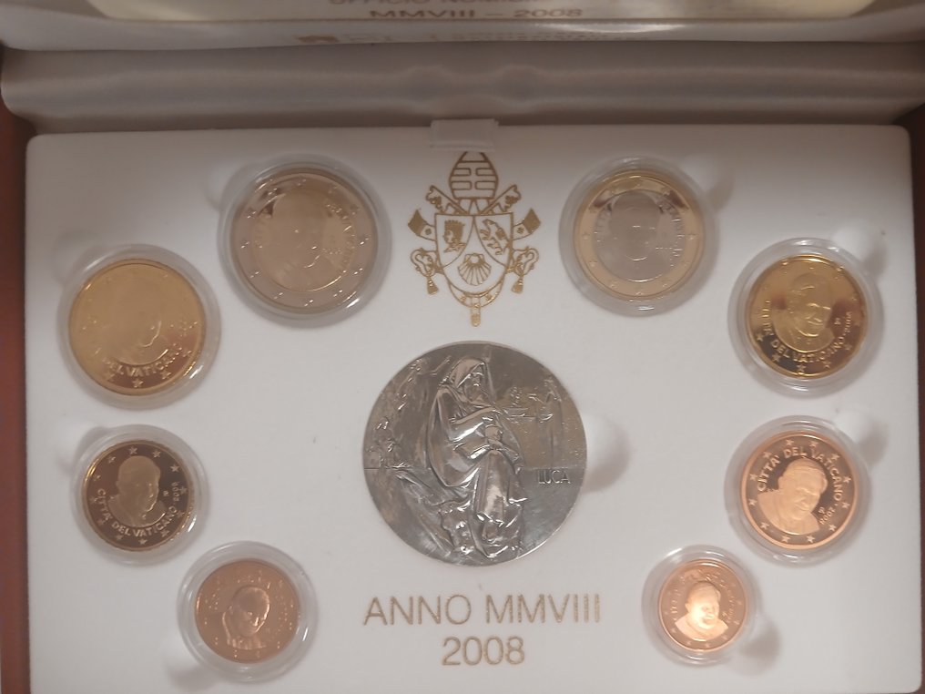 Vatikán. Proof Set 2008 (incl. medaglia in argento) (Nincs minimálár) #1.0