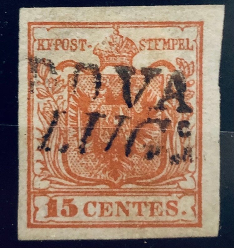 Autriche 1851/1856 - Autriche Lombardie Vénétie 15 centimes, type très beau. #1.0