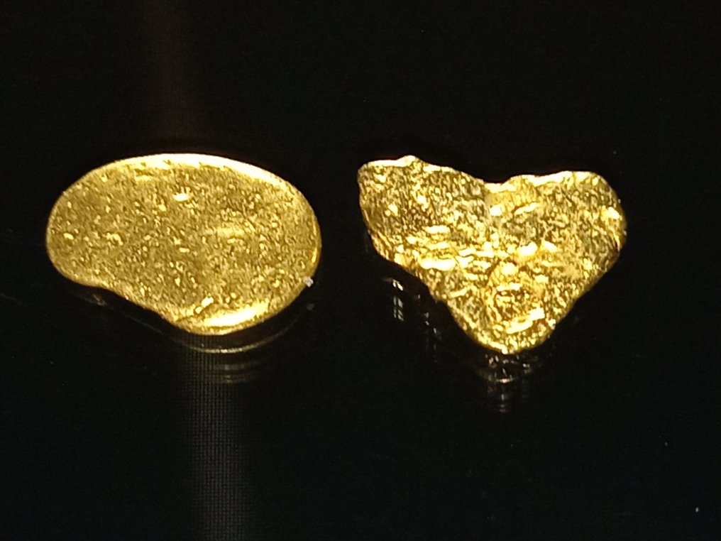 Rare Pepite d'oro - Orilla del Yukon Pepitas- 0.53 g - (2) #1.0