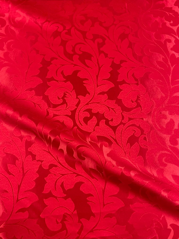 Timeless elegance. Damask fabric with stylized leaves in a double height pattern. - Upholstery fabric  - 300 cm - 300 cm #4.3