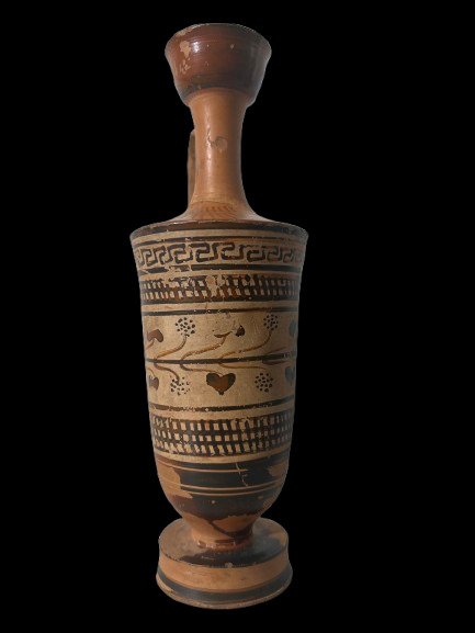 Αρχαία Ελληνική Terracotta Lekythos - 18.5 cm #1.0