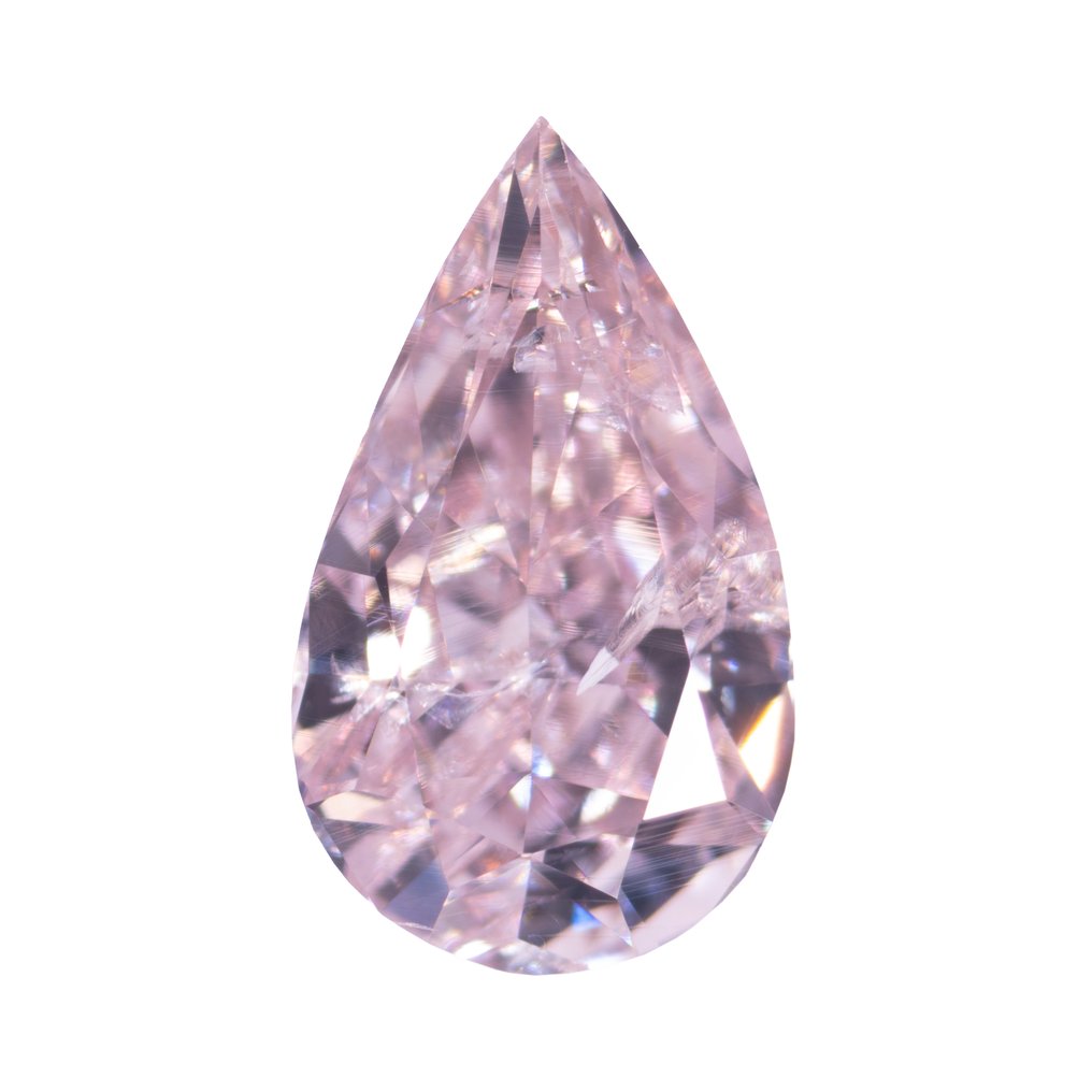 1 pcs Diamond  (Natural coloured)  - 0.39 ct - Pear - Fancy Brownish Pink - Not specified in lab report - Gemological Institute of America (GIA) #1.0