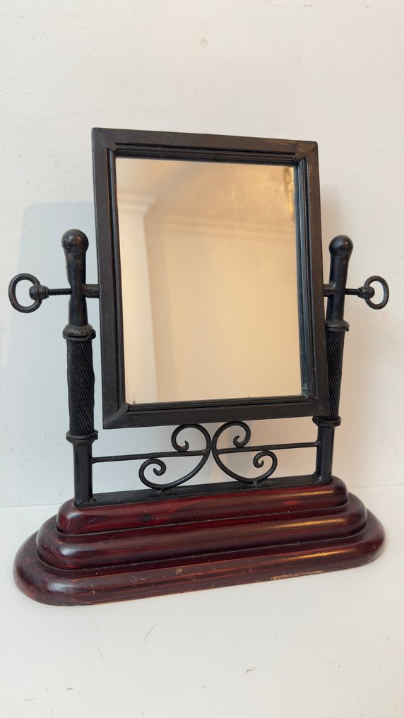 桌用镜子 - 木 - 首饰盒或梳妆台 #1.0