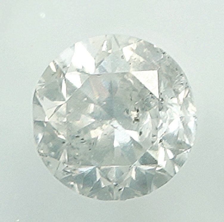 χωρίς τιμή ασφαλείας - 1 pcs Διαμάντι  (Φυσικό)  - 0.50 ct - Στρογγυλό - H - I2 - Gem Report Antwerp (GRA) #1.0