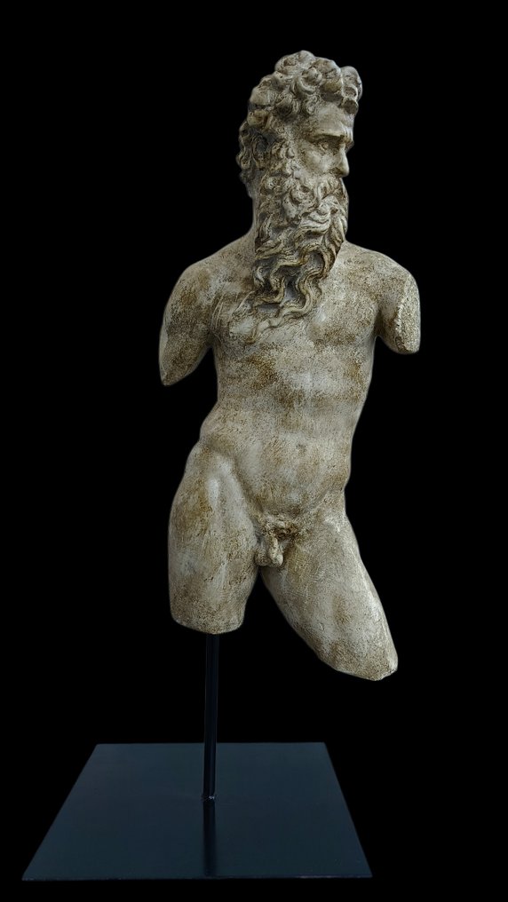 雕塑, Busto Poseidone - 42 cm - 大理石粉 #1.0