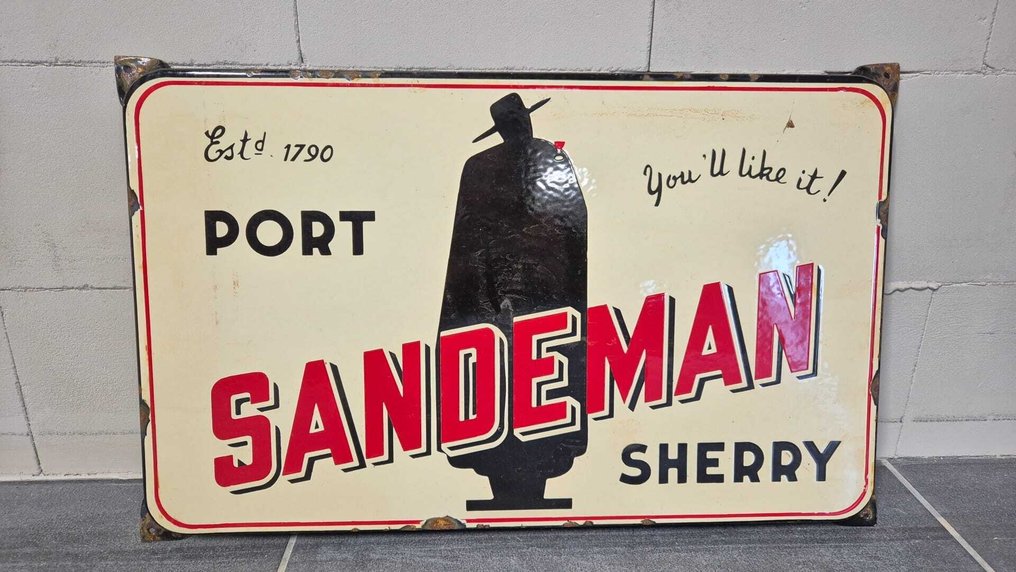 搪瓷广告牌，沙滩门口 - 珐琅标志 - 搪瓷 #1.0